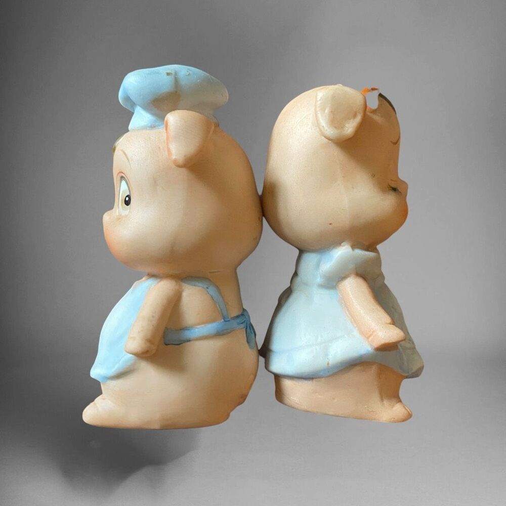 Vintage Pig Boy and Girl Salt and Pepper Shakers - Picture 9 of 10